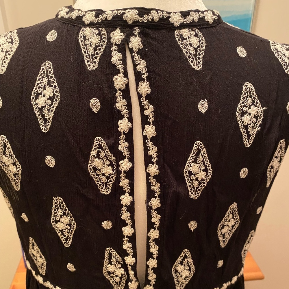 Free People Black and White Embroidered Tunic - Picture 6 of 6